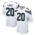 Punc S.Seahawks #20 Julian Love Player White Home Game Stitched Jerseys