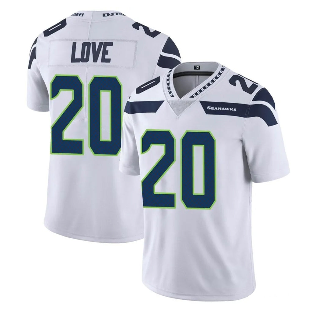 Punc S.Seahawks #20 Julian Love Player White Limited Vapor Untouchable Home Game Stitched Jerseys