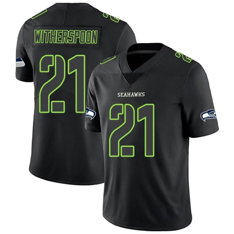 Punc S.Seahawks #21 Devon Witherspoon Player Black Impact Limited Stitched Jerseys