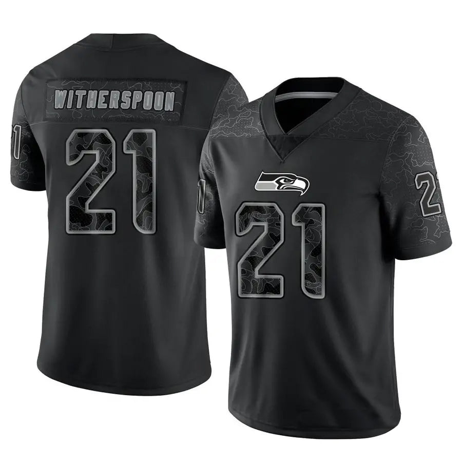 Punc S.Seahawks #21 Devon Witherspoon Player Black RFLCTV Limited Stitched Jerseys