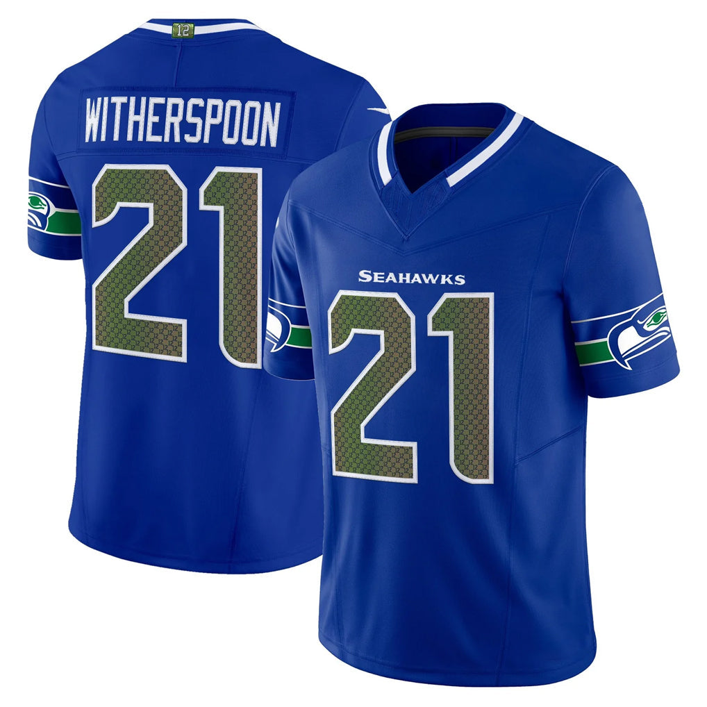 Punc S.Seahawks #21 Devon Witherspoon Player Royal Rivalries Vapor Limited Home Game Stitched Jerseys