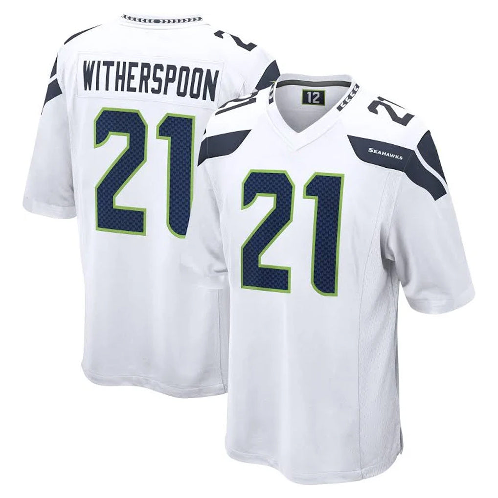 Punc S.Seahawks #21 Devon Witherspoon Player White Home Game Stitched Jerseys