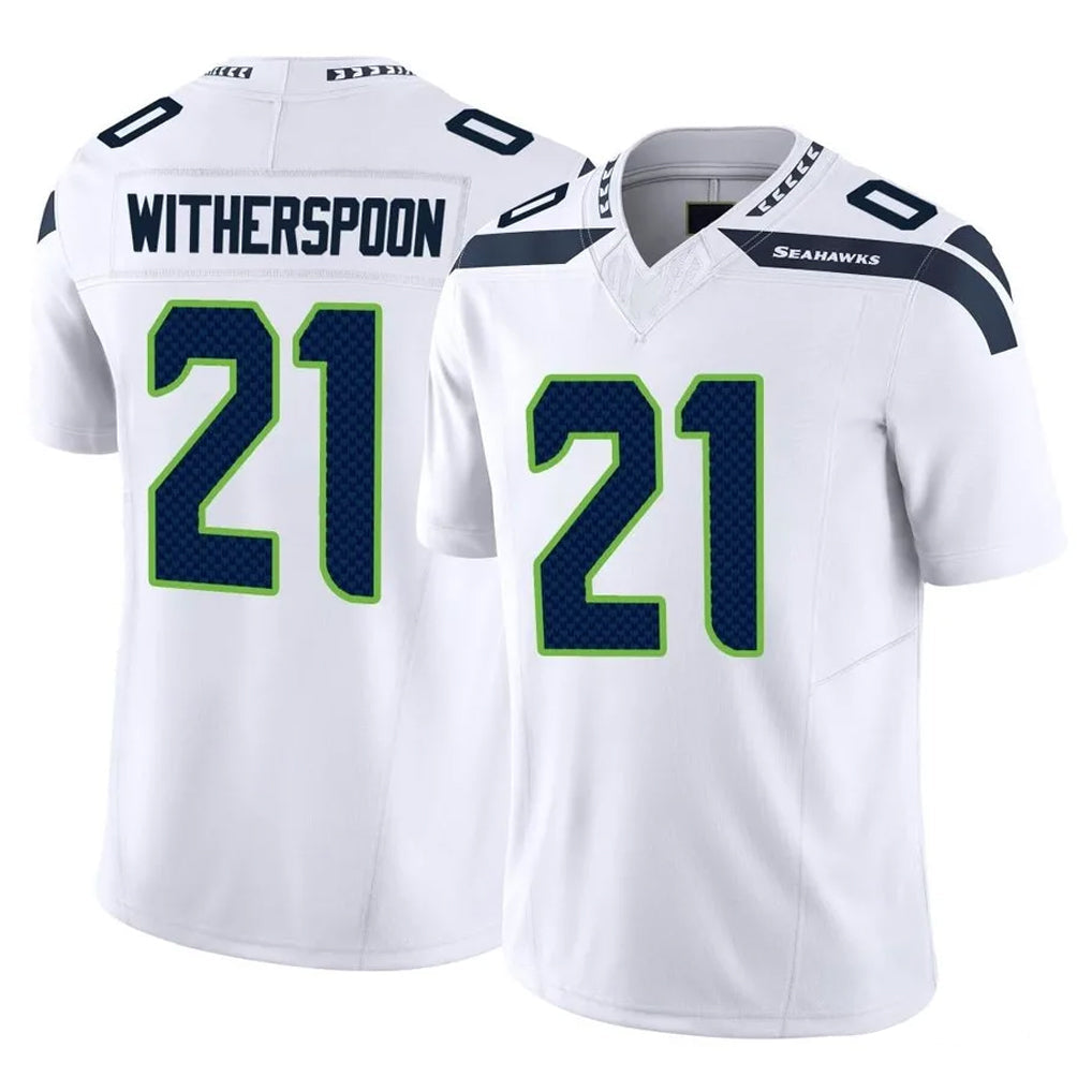 Punc S.Seahawks #21 Devon Witherspoon Player White Limited Vapor F.U.S.E. Home Game Stitched Jerseys
