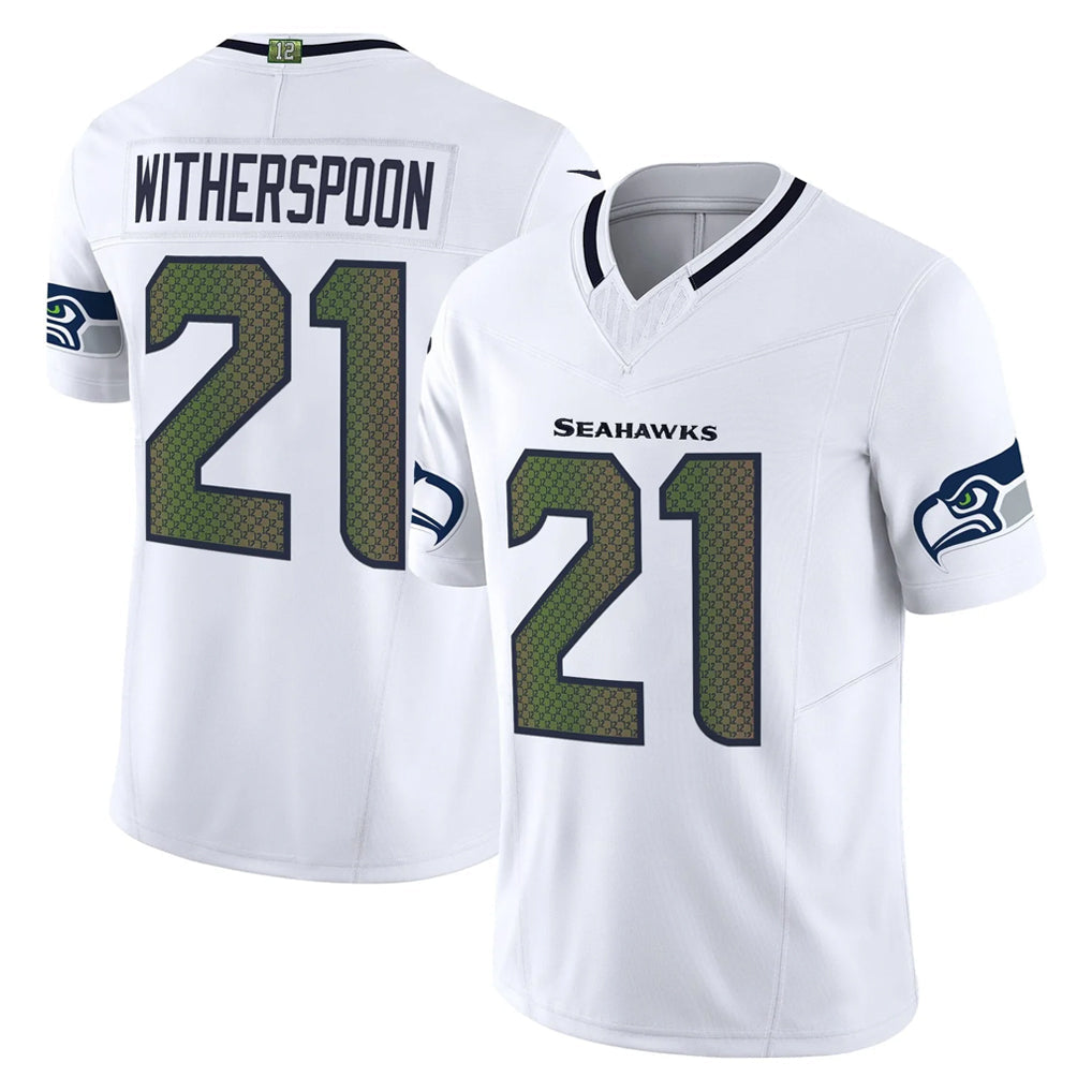 Punc S.Seahawks #21 Devon Witherspoon Whitel Rivalries Vapor Limited Home Game Stitched Jerseys