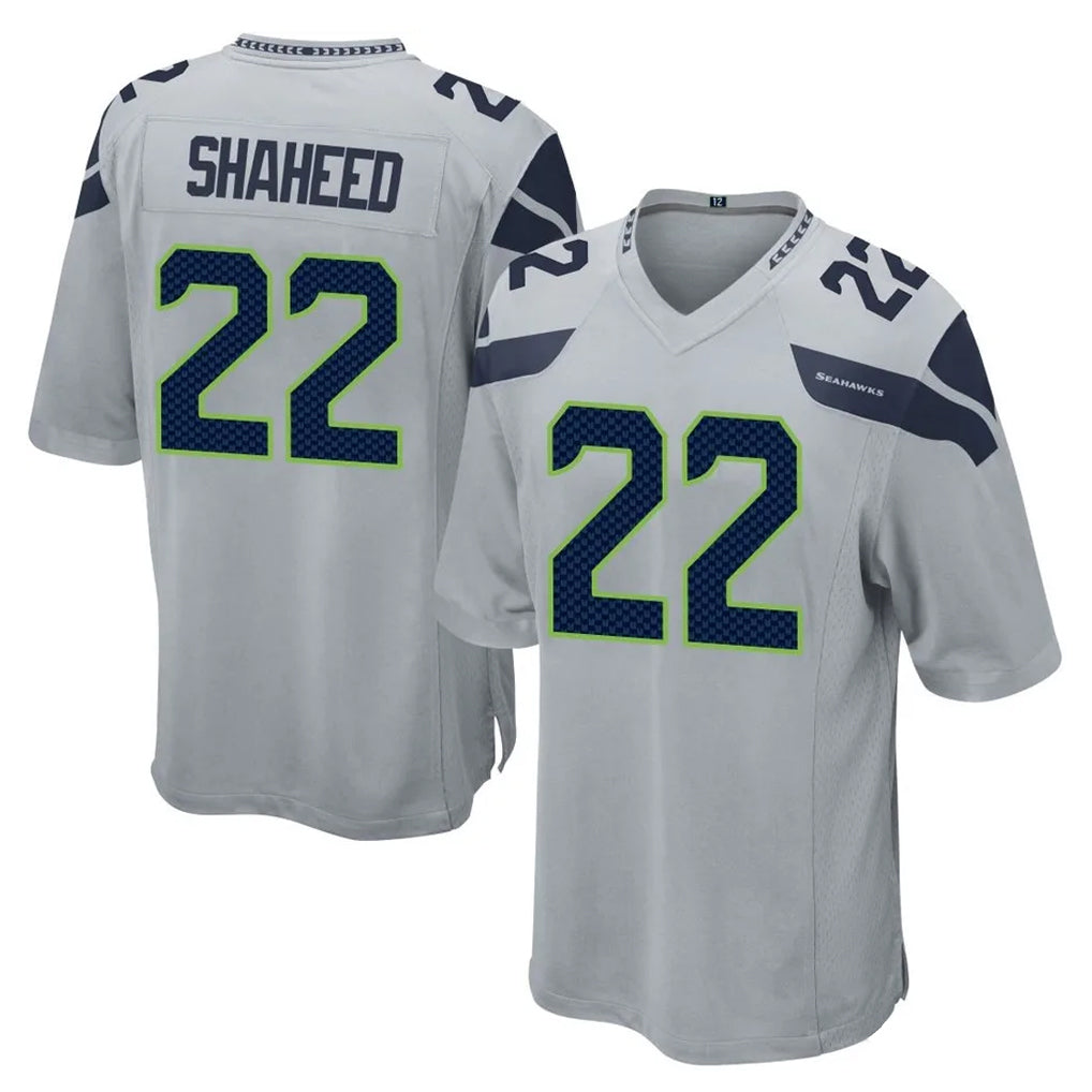 Punc S.Seahawks #22 Rashid Shaheed Player Gray Home Game Stitched Jerseys