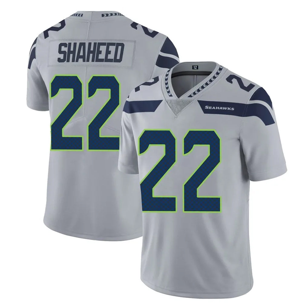 Punc S.Seahawks #22 Rashid Shaheed Player Gray Limited Vapor Untouchable Home Game Stitched Jerseys