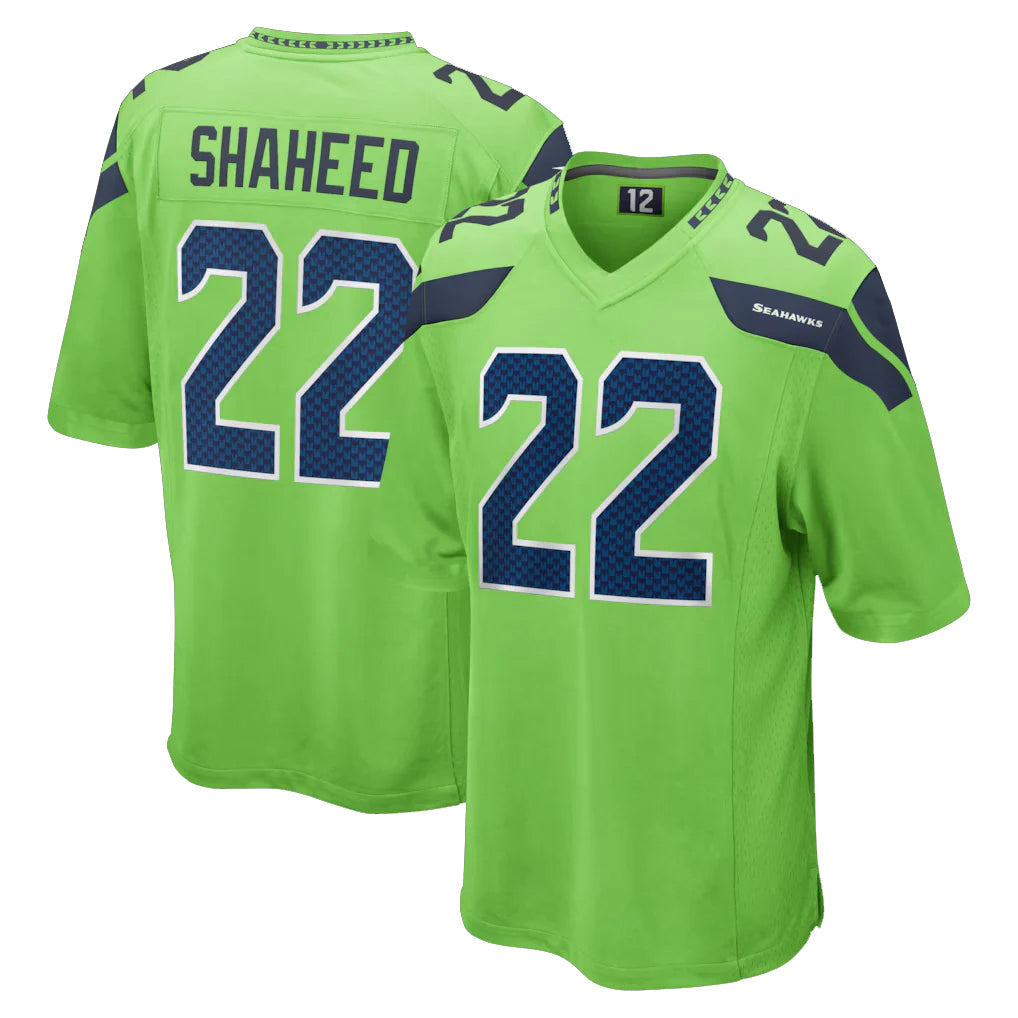 Punc S.Seahawks #22 Rashid Shaheed Player Green Home Game Stitched Jerseys