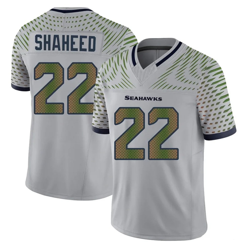 Punc S.Seahawks #22 Rashid Shaheed Player Grey Limited 2025 Rivalries Collection Home Game Stitched Jerseys