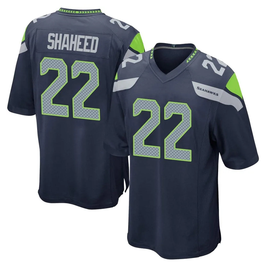Punc S.Seahawks #22 Rashid Shaheed Player Navy Home Game Stitched Jerseys