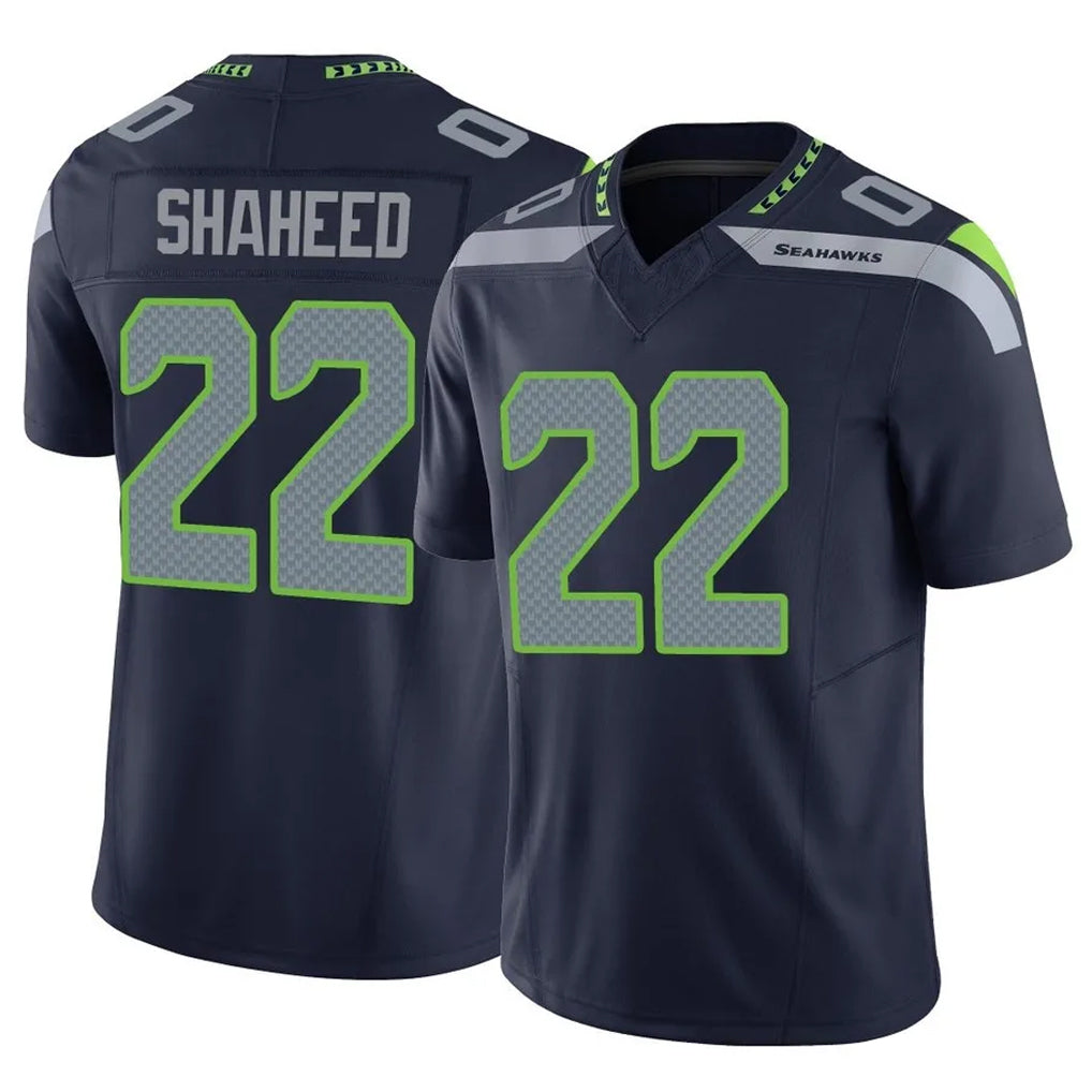 Punc S.Seahawks #22 Rashid Shaheed Player Navy Limited Vapor F.U.S.E. Home Game Stitched Jerseys