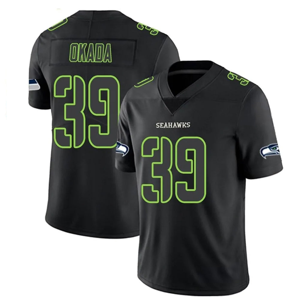 Punc S.Seahawks #39 Ty Okada Player Black Impact Limited Home Game Stitched Jerseys