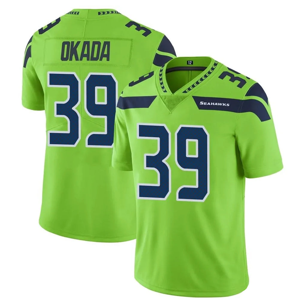 Punc S.Seahawks #39 Ty Okada Player Green Limited Color Rush Home Game Stitched Jerseys