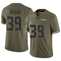 Punc S.Seahawks #39 Ty Okada Player Olive Limited Salute To Service Home Game Stitched Jerseys
