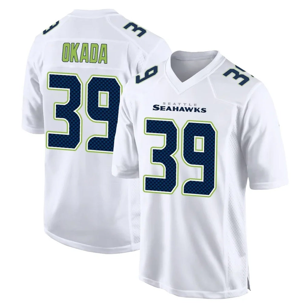 Punc S.Seahawks #39 Ty Okada Player White Tundra Fashion Home Game Stitched Jerseys