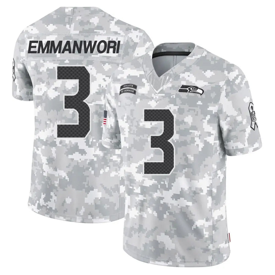 Punc S.Seahawks #3 Nick Emmanwori Player Arctic Camo Salute to Service Limited Football Jerseys
