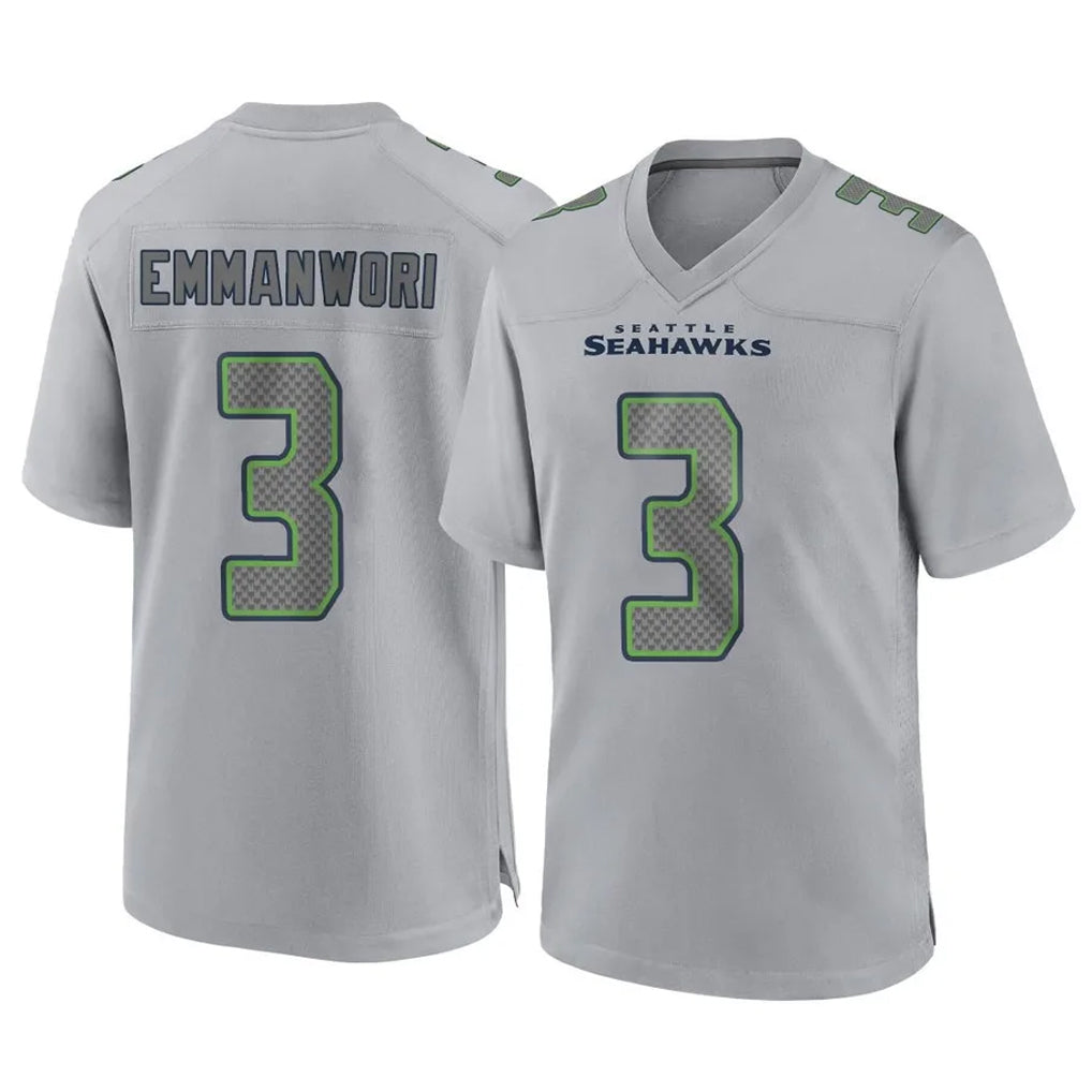 Punc S.Seahawks #3 Nick Emmanwori Player Gray Atmosphere Fashion Home Game Stitched Jerseys