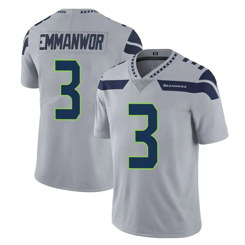 Punc S.Seahawks #3 Nick Emmanwori Player Gray Limited Vapor Untouchable Home Game Stitched Jerseys