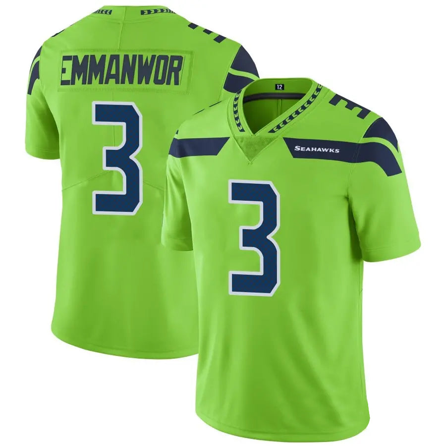 Punc S.Seahawks #3 Nick Emmanwori Player Green Vapor Limited Football Jerseys