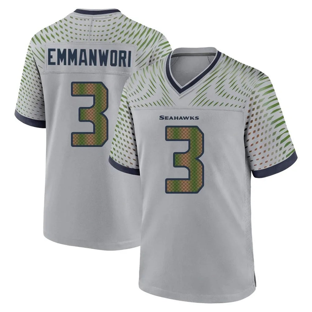 Punc S.Seahawks #3 Nick Emmanwori Player Grey 2025 Rivalries Collection Home Game Stitched Jerseys