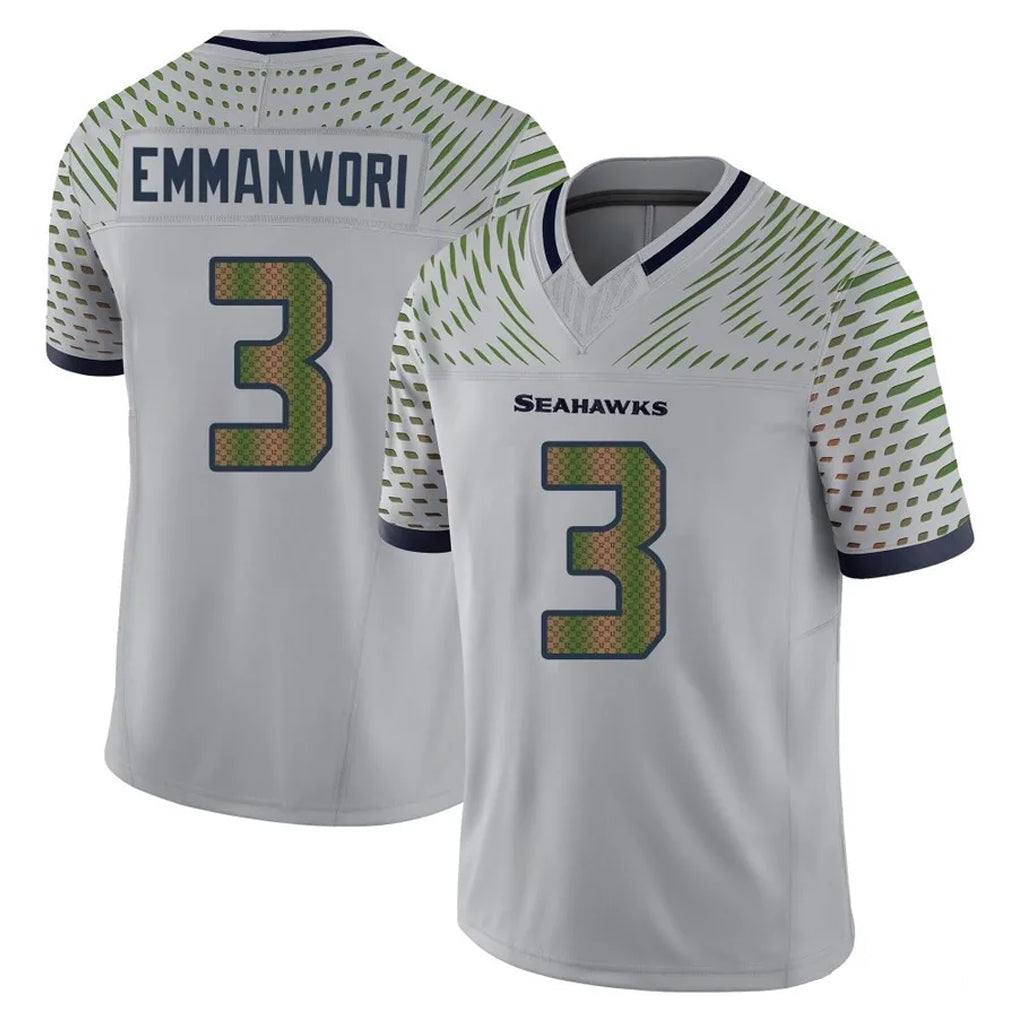 Punc S.Seahawks #3 Nick Emmanwori Player Grey Limited 2025 Rivalries Collection Home Game Stitched Jerseys