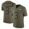 Punc S.Seahawks #3 Nick Emmanwori Player Olive 2025 Salute To Service Limited Home Game Stitched Jerseys