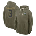 Punc S.Seahawks #3 Nick Emmanwori Player Olive Salute to Service Pullover Hoodies Limited Stitched Jerseys