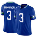 Punc S.Seahawks #3 Nick Emmanwori Player Royal Limited Throwback Vapor F.U.S.E. Home Game Stitched Jerseys