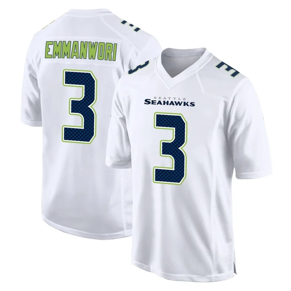 Punc S.Seahawks #3 Nick Emmanwori Player White Tundra Fashion Home Game Stitched Jerseys