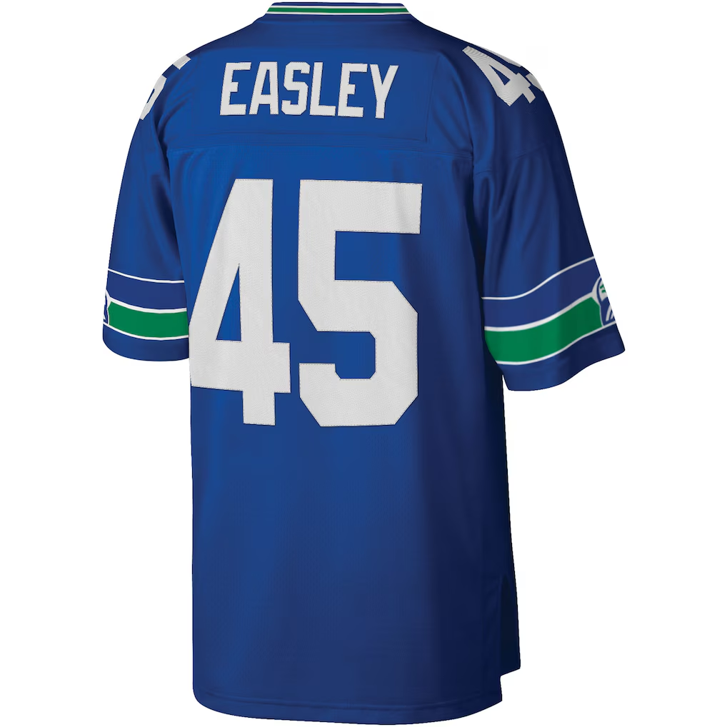 Punc S.Seahawks #45 Kenny Easley Mitchell & Ness Royal Legacy Replica Jersey