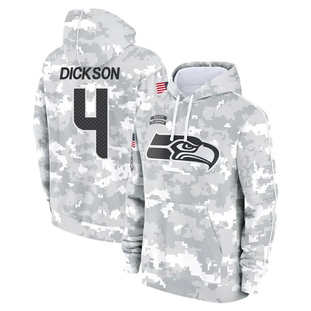 Punc S.Seahawks #4 Michael Dickson Player Arctic Camo Limited Salute to Service Pullover Hoodies Game Stitched Jerseys