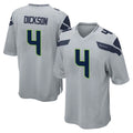 Punc S.Seahawks #4 Michael Dickson Player Gray Home Game Stitched Jerseys