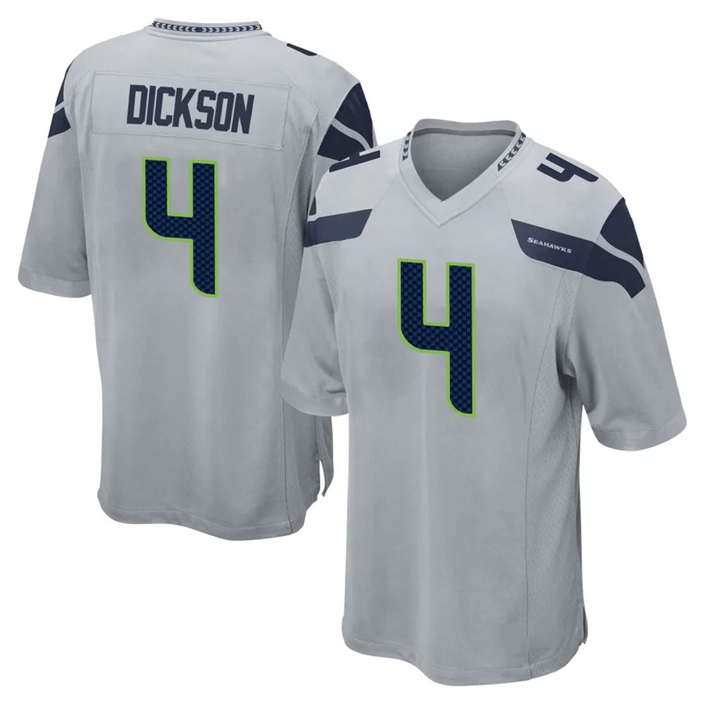 Punc S.Seahawks #4 Michael Dickson Player Gray Home Game Stitched Jerseys