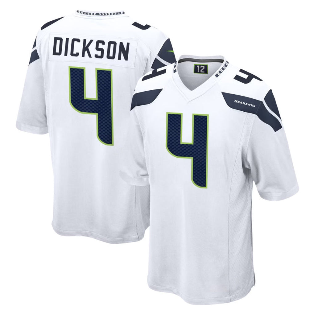 Punc S.Seahawks #4 Michael Dickson Player White Home Game Stitched Jerseys