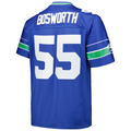 Punc S.Seahawks #55 Brian Bosworth Mitchell & Ness Royal Big & Tall 1987 Legacy Retired Player Stitched Puhic Jersey