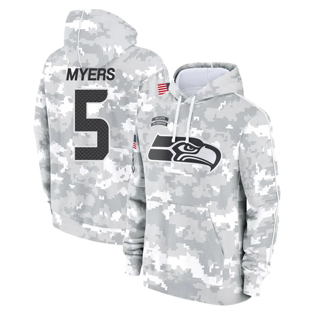 Punc S.Seahawks #5 Jason Myers Player Arctic Camo Limited Salute to Service Pullover Hoodies Game Stitched Jerseys