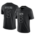 Punc S.Seahawks #5 Jason Myers Player Black Limited Reflective Home Game Stitched Jerseys
