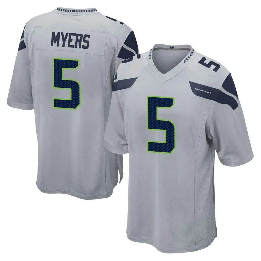 Punc S.Seahawks #5 Jason Myers Player Gray Home Game Stitched Jerseys