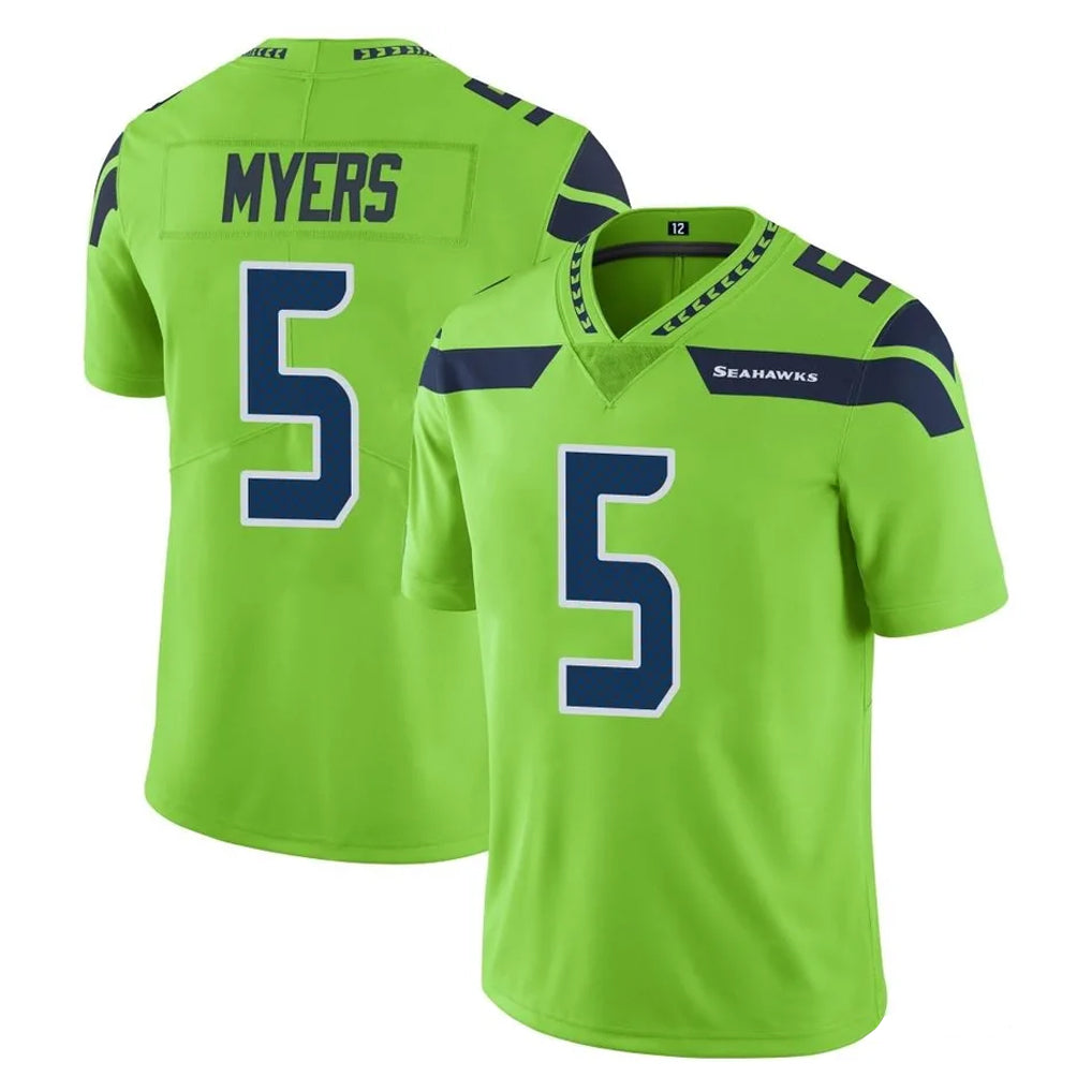 Punc S.Seahawks #5 Jason Myers Player Green Limited Color Rush Home Game Stitched Jerseys
