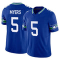 Punc S.Seahawks #5 Jason Myers Player Royal Limited Throwback Vapor F.U.S.E. Home Game Stitched Jerseys