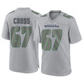 Punc S.Seahawks #67 Charles Cross Player Gray Atmosphere Fashion Home Game Stitched Jerseys