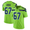 Punc S.Seahawks #67 Charles Cross Player Green Limited Color Rush Home Game Stitched Jerseys