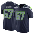 Punc S.Seahawks #67 Charles Cross Player Navy Limited Vapor F.U.S.E. Home Game Stitched Jerseys