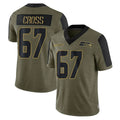 Punc S.Seahawks #67 Charles Cross Player Olive Salute To Service Limited Game Stitched Jerseys