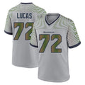 Punc S.Seahawks #72 Abraham Lucas Player Grey 2025 Rivalries Collection Home Game Stitched Jerseys
