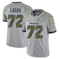 Punc S.Seahawks #72 Abraham Lucas Player Grey Limited 2025 Rivalries Collection Home Game Stitched Jerseys