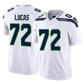 Punc S.Seahawks #72 Abraham Lucas Player White Limited Vapor F.U.S.E. Home Game Stitched Jerseys