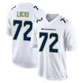 Punc S.Seahawks #72 Abraham Lucas Player White Tundra Fashion Home Game Stitched Jerseys