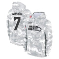 Punc S.Seahawks #7 Uchenna Nwosu Player Arctic Camo Limited Salute to Service Pullover Hoodies Game Stitched Jerseys