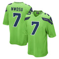 Punc S.Seahawks #7 Uchenna Nwosu Player Green Home Game Stitched Jerseys