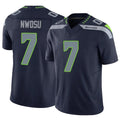 Punc S.Seahawks #7 Uchenna Nwosu Player Navy Limited Vapor F.U.S.E. Home Game Stitched Jerseys